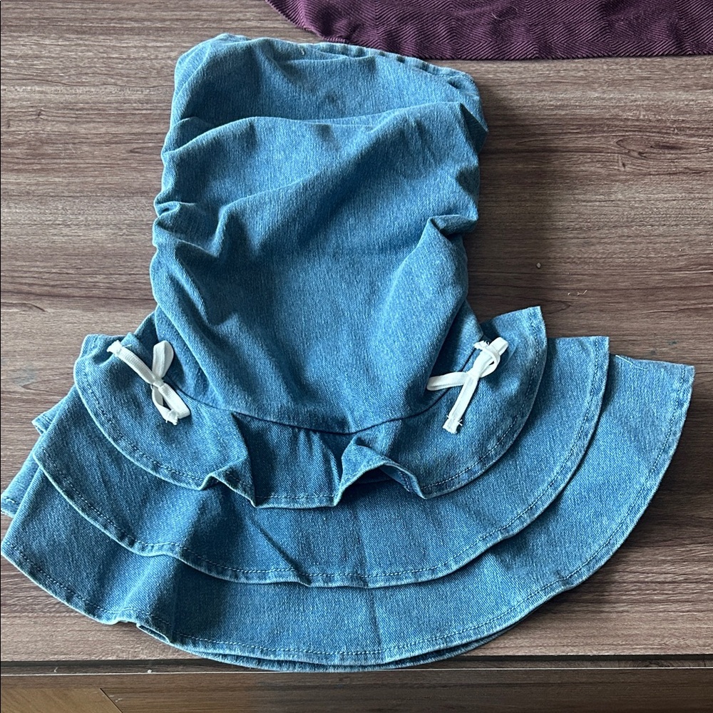 SHEIN Blue Denim Kids Casual Dress